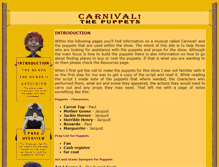 Tablet Screenshot of carnival.puppetsandstuff.com